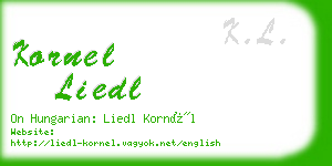 kornel liedl business card